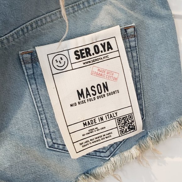 NWT: SER.O.YA Mason Mid-Rise Fold Over Shorts Size 30 - Picture 10 of 10